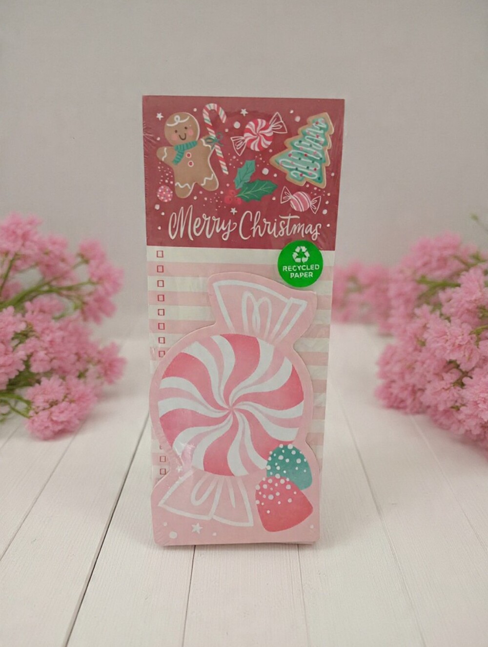Clementine Paper Inc Merry Christmas Magnetic Notepad Candy Gingerbread Sealed